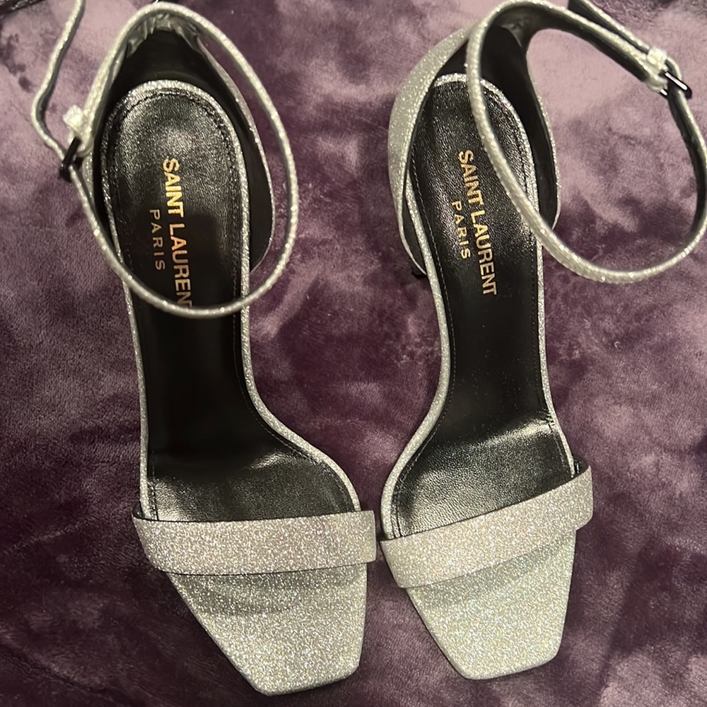 Saint Laurent silver heels